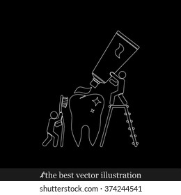 tooth, toothpaste, toothbrush and people