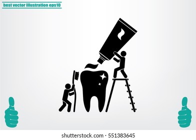 tooth, toothpaste, toothbrush and people