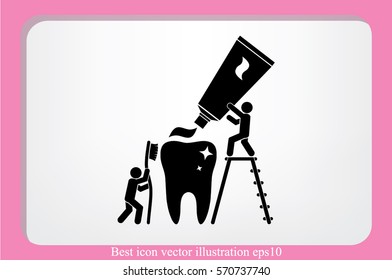 tooth, toothpaste, toothbrush and people.