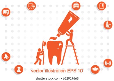 tooth, toothpaste, toothbrush and people.