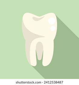 Tooth transplant icon flat vector. Bioprinting anatomy. Future bio monitor