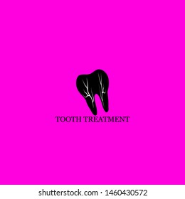 tooth treatment icon sign signifier vector