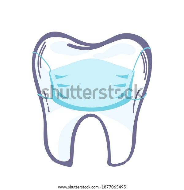 Tooth Using Surgical Mask Preventing Spread Stock Vector (Royalty Free ...