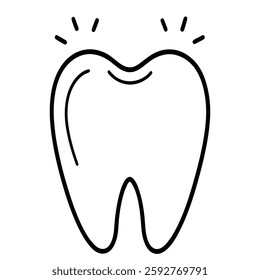 Tooth Vector Art On White Background.