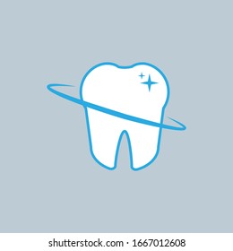 Tooth vector design for logo or background.