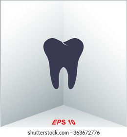 Tooth vector icon.