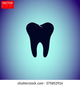 Tooth vector icon.