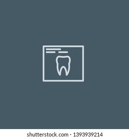 Tooth vector icon. Tooth concept stroke symbol design. Thin graphic elements vector illustration, outline pattern for your web site design, logo, UI. EPS 10.