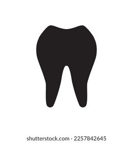 Tooth vector icon. Dentist tooth flat sign design. EPS 10 tooth symbol pictogram 