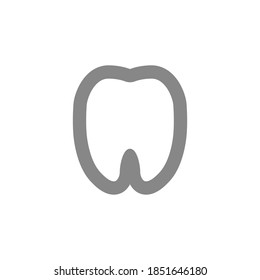 Tooth vector icon. Dentist symbol logo.