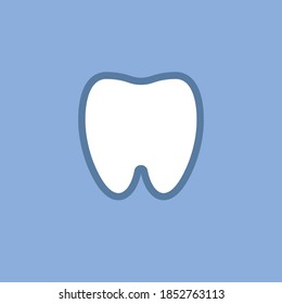 Icono de vector dental. Logo del símbolo dentista.