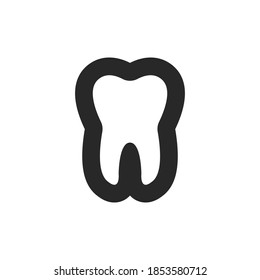 Tooth vector icon. Dentist symbol logo.