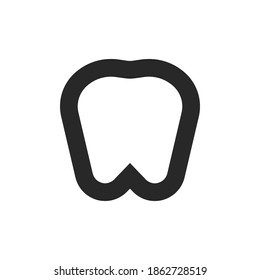 Icono de vector dental. Logo del símbolo dentista.