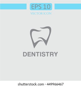 Tooth vector icon. dentistry logo