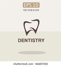 Tooth vector icon. dentistry logo

