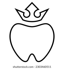 Tooth vector icon design. Teeth dental flat icon.