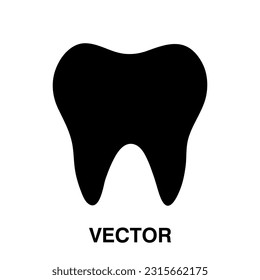 Diente - Icono del vector ilustración plana sobre fondo blanco..eps