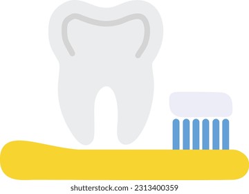 Tooth Vector Icon Flat Style