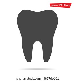 Tooth vector icon iso;ated. Modern flat pictogram, business, marketing, internet concept. Trendy simple vector symbol for web site design or button to mobile app. Logo illustration.