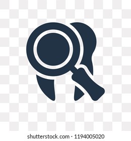 Tooth vector icon isolated on transparent background, Tooth transparency concept can be used web and mobile