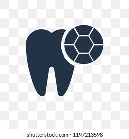Tooth vector icon isolated on transparent background, Tooth transparency concept can be used web and mobile