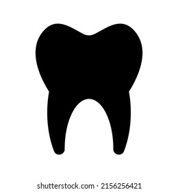 Tooth vector icon isolated on white background