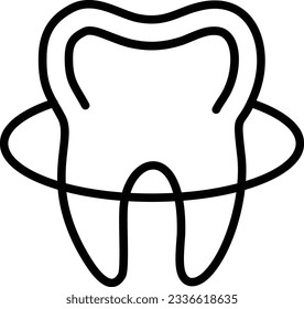 Tooth Vector Icon Line Style