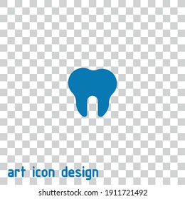 tooth vector icon on an abstract background