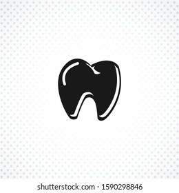 Tooth vector icon on white background. Tooth vector icon on white background. Tooth vector icon on white background. 