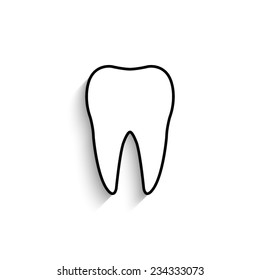 Tooth  - vector icon with shadow
