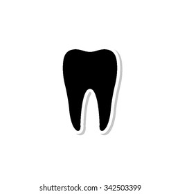 Tooth - vector icon with shadow