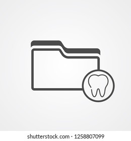 Tooth vector icon sign symbol