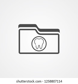 Tooth vector icon sign symbol
