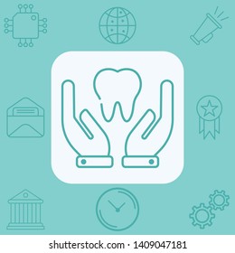 Tooth vector icon sign symbol