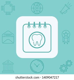 Tooth vector icon sign symbol