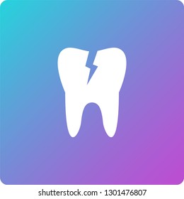 tooth vector icon. tooth single web icon on trendy gradient