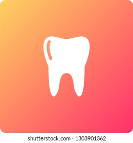 tooth vector icon. tooth single web icon on trendy gradient