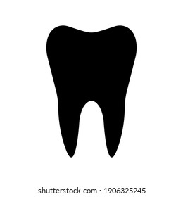 Tooth vector icon. Smile vector sign isolated on white background. Health care concept.