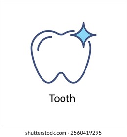 Tooth vector icon stock illustration