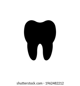 Tooth vector icon. Tooth as a symbol of dentist, dentistry or dental office isolated Vector illustration EPS 10