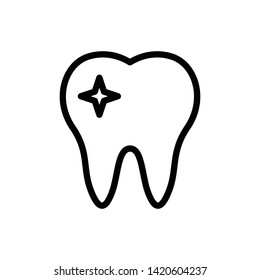 tooth vector icon. tooth symbol. Linear style sign for mobile concept and web design. tooth symbol logo illustration. vector graphics - Vector. 