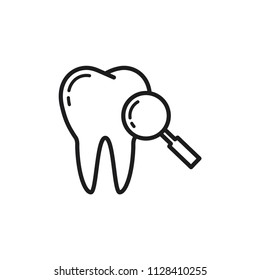 tooth vector icon in trendy flat design 