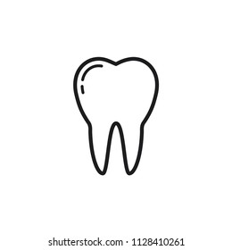 tooth vector icon in trendy flat design 