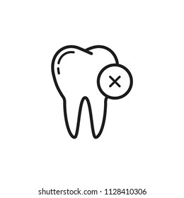tooth vector icon in trendy flat design 