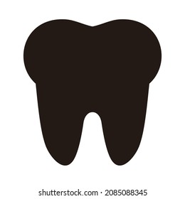 icono del vector dental usado para el dentista. Estilo vectorial plano aislado en un fondo blanco.