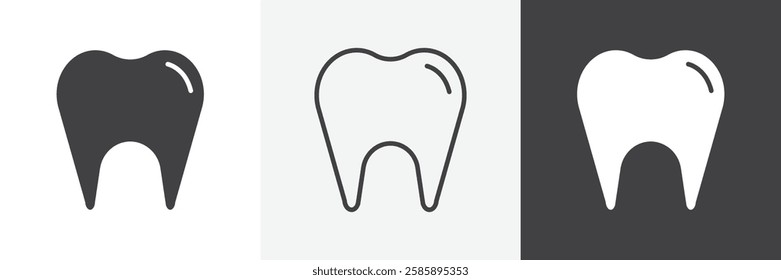 Tooth vector icons collection graphic designs for ui designs