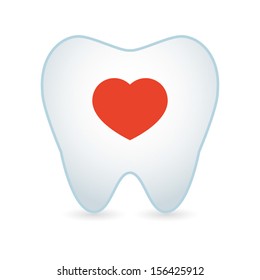 A tooth vector illustration with an icon