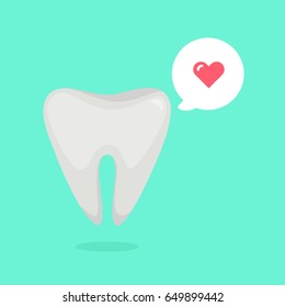 Tooth vector illustration: Love