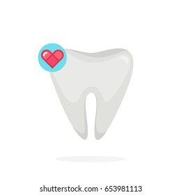 Tooth vector illustration: Love