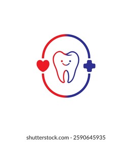 Tooth Vector Image, Tooth Hygiene Vector Image, Tooth Health Care Vector Illustration, Dental Care Symbol Vector Image.